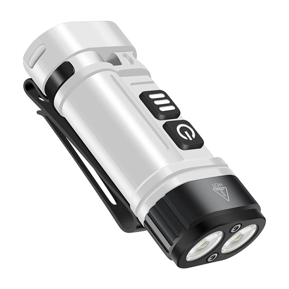 410LM Aluminum Alloy EDC Keychain Flashlight Built-in 14500 Battery High Power LED Torch USB Rechargeable Portable Magnetic Clip Light — view 3