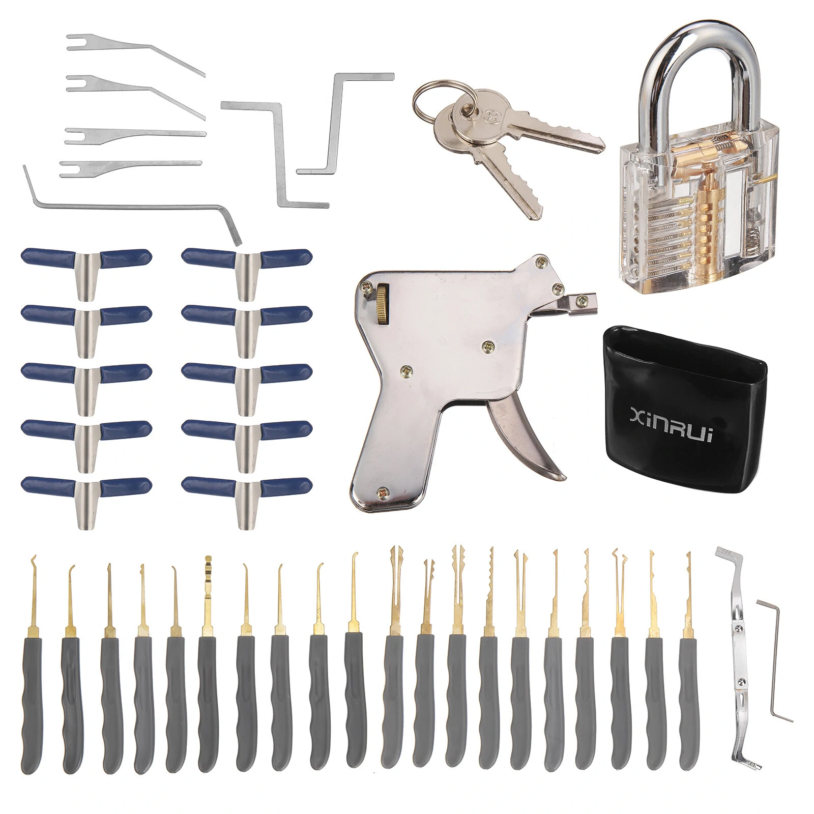 42PCS Rubber Padlock Type Lockpicking Tool Set Suitable for Opening One-Word Locks, Car Locks, Padlocks, Etc. — view 2