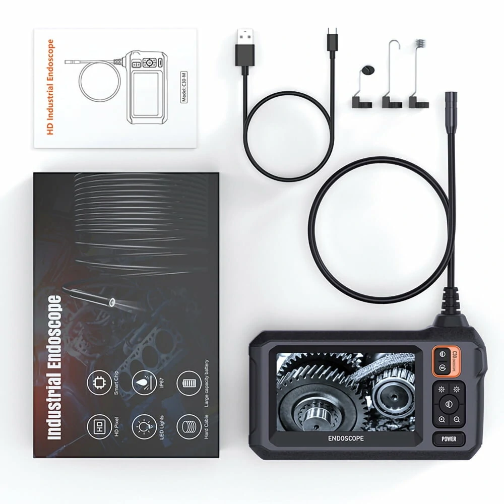 4.3 inch 8mm IPS HD Screen Car Endoscope Camera with Light Borescope 2000mah Sewer Camera 1080P HD Inspection Camera for Home/Pipe/Automotive — view 9
