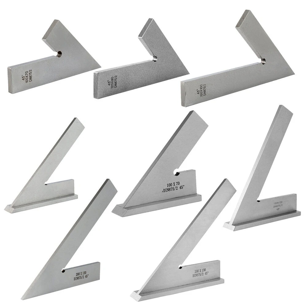 45 Degree Flat Edge Square Ruler For Carpentry Measurment Try Square Carpenter Tools Woodworking Metal Angle Ruler Set Squares — Pricio