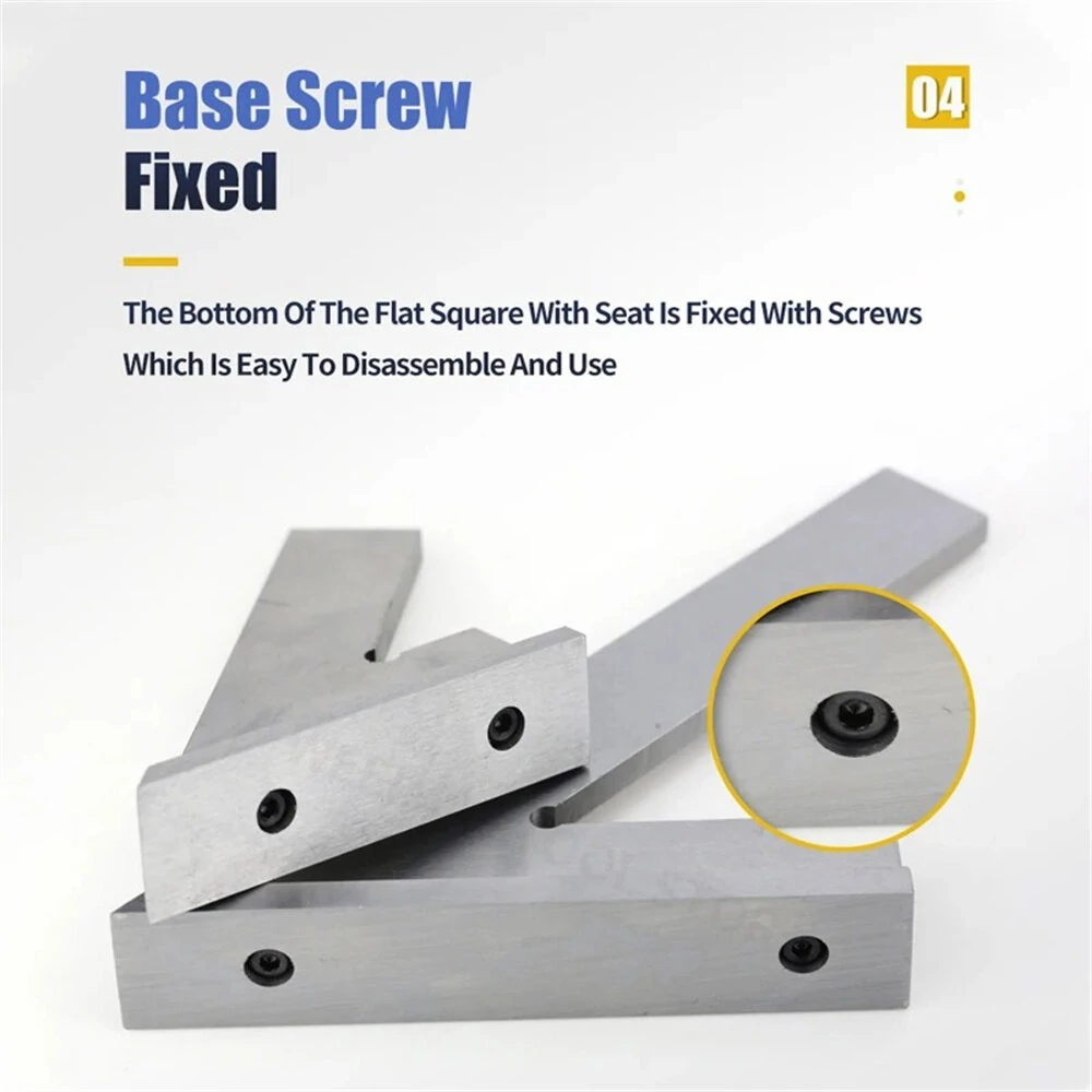 45 Degree Flat Edge Square Ruler For Carpentry Measurment Try Square Carpenter Tools Woodworking Metal Angle Ruler Set Squares — view 5