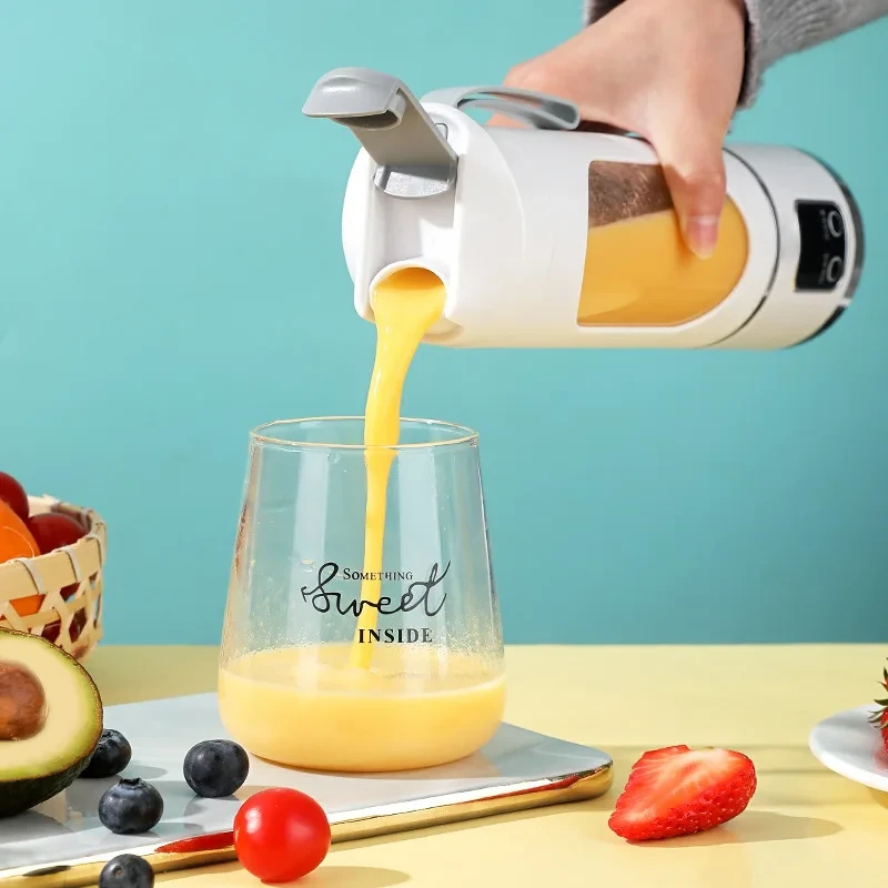 450ml Fruit Juicer 8 Blades 3 Gears USB Rechargeable Portable Blender Ice Blender for Shakes and Smoothies Powerful Motor Digital Display Juice Cup — view 6