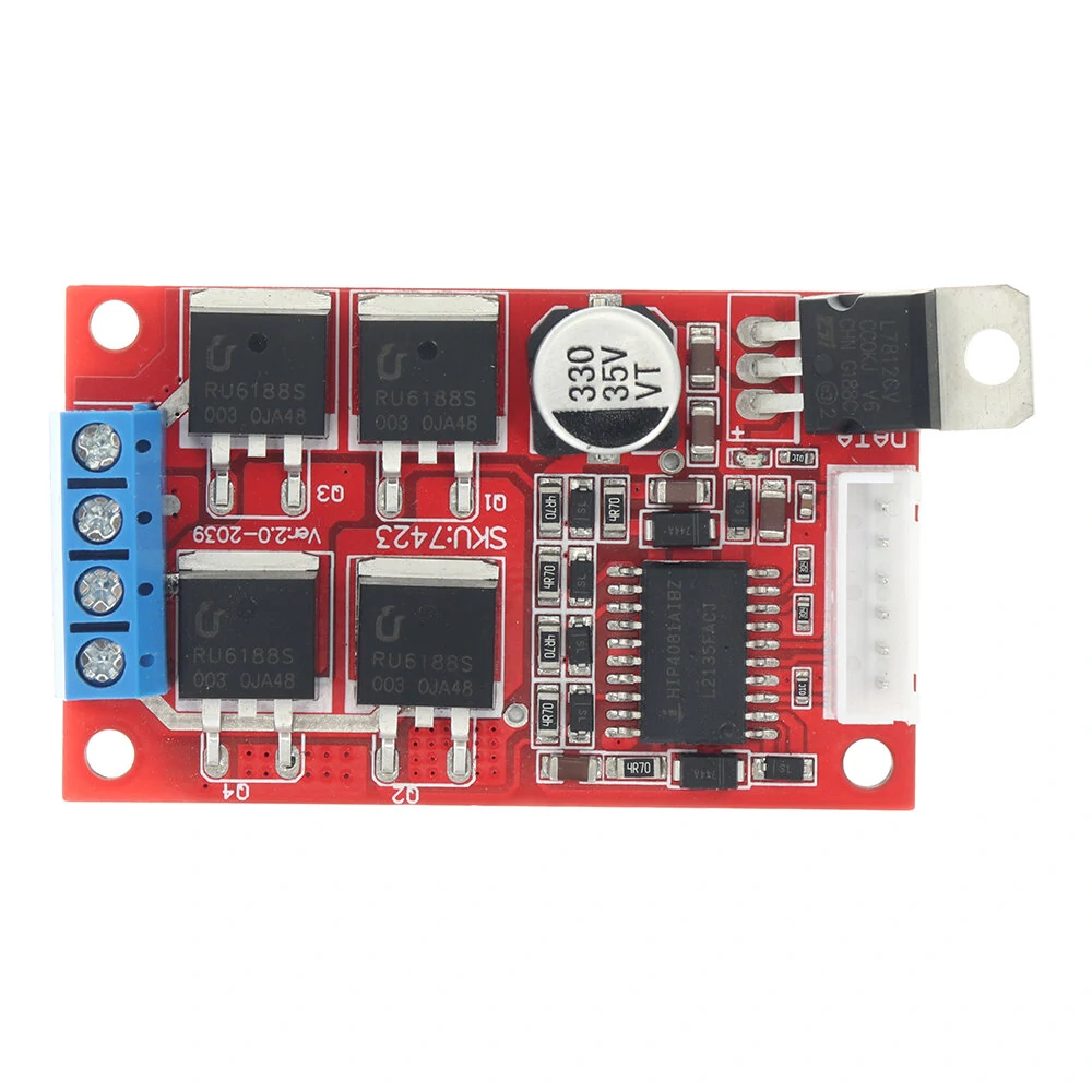 450W 20A H Bridge DC Motor Speed Controller Driver Module DC12-36V PWM Level Motor Control Switch Forward Reverse Brake — view 9