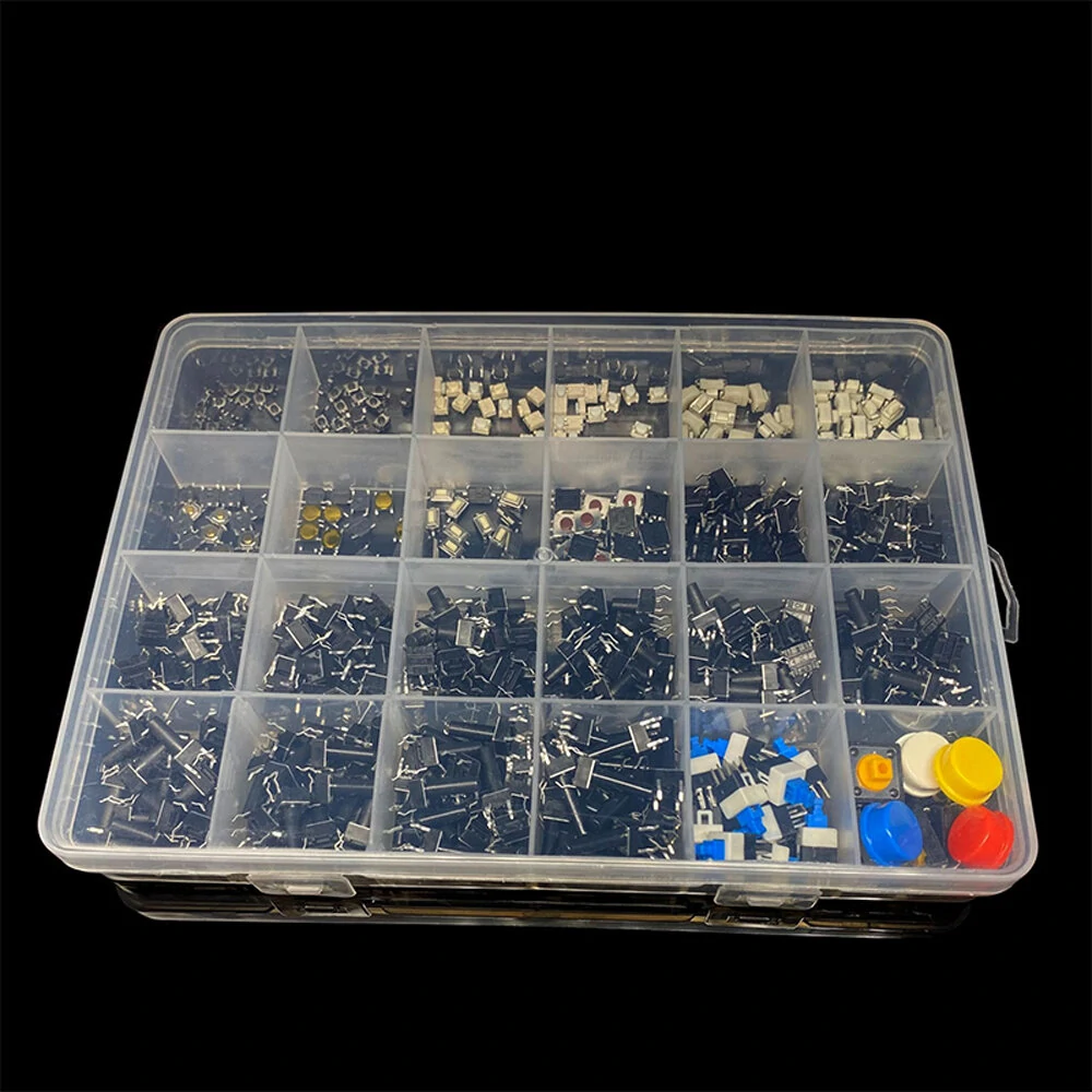 460PCS Tact Switch Push Button Switch Micro Switch For Car Remot/TV/Toys/Home Use Button Caps Kit — view 5