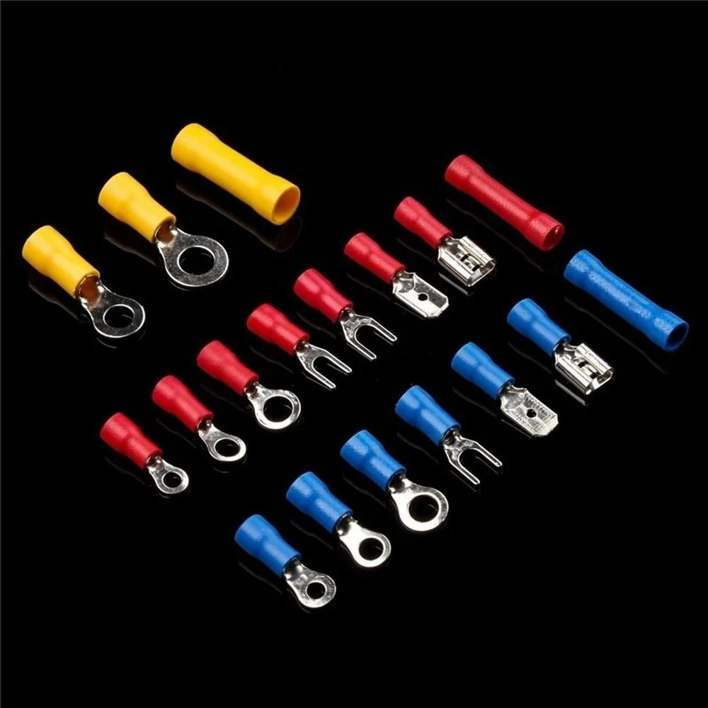 480/300/280Pcs Assorted Spade Terminals Insulated Cable Connector Electrical Wire Crimp Butt Ring Fork Set Ring Lugs Rolled Kit — view 4