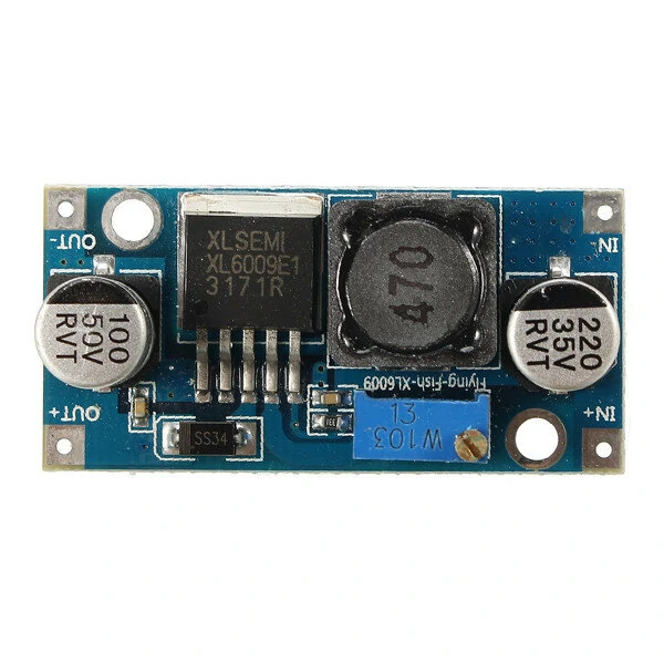 4A XL6009E1 Adjustable DC-DC Step Up Boost Converter Power Supply Module — view 5