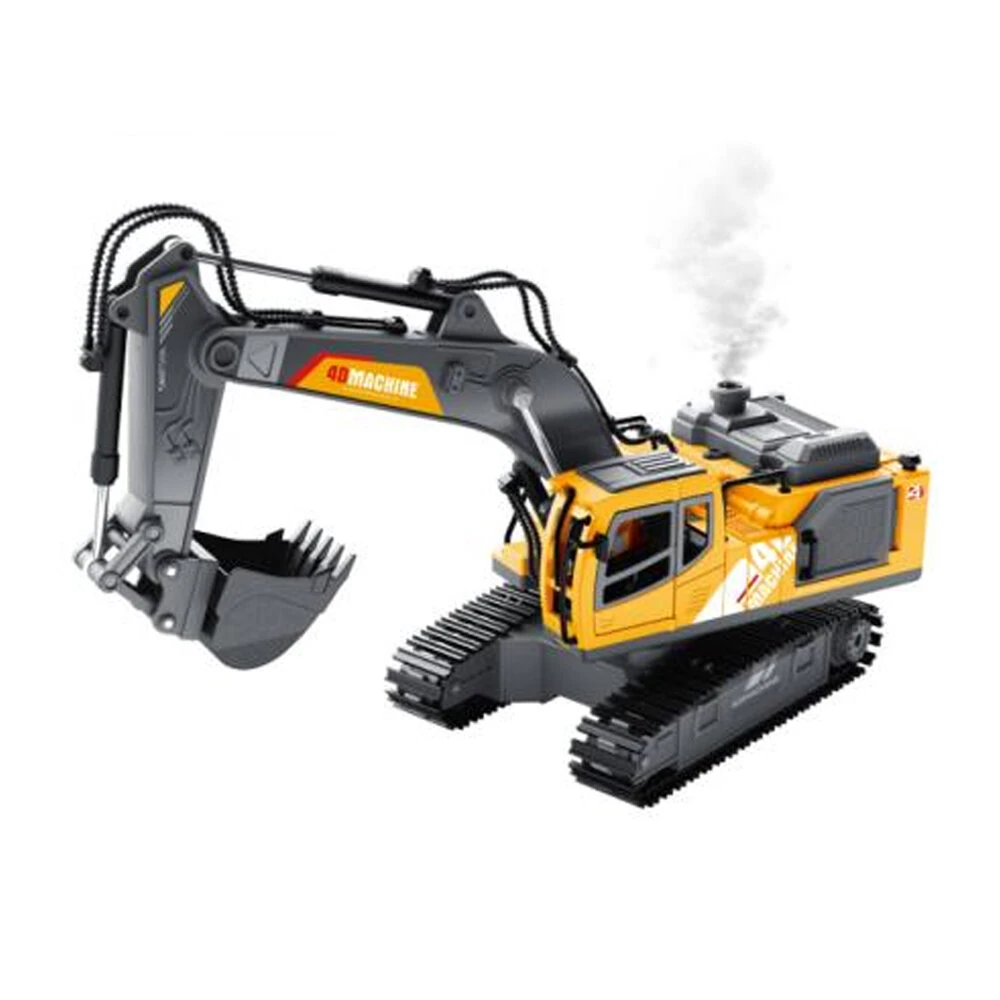 4DRC E3-3 18CH RC Simulation Engineering Model Excavator RTR RC Car Screw Rod Excavator Spray Effects Alloy Bracket Children Toys — view 2