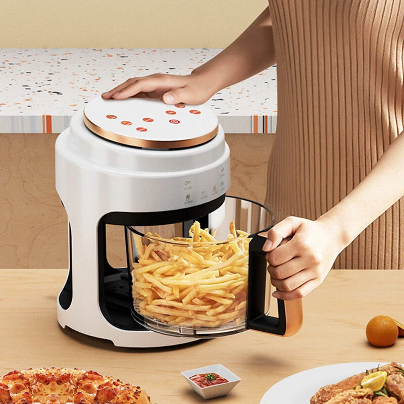 4L Capacity Fully Automatic Household Air Fryer with Touch Control Visible Window for Healthy and Convenient Home Cooking — view 4