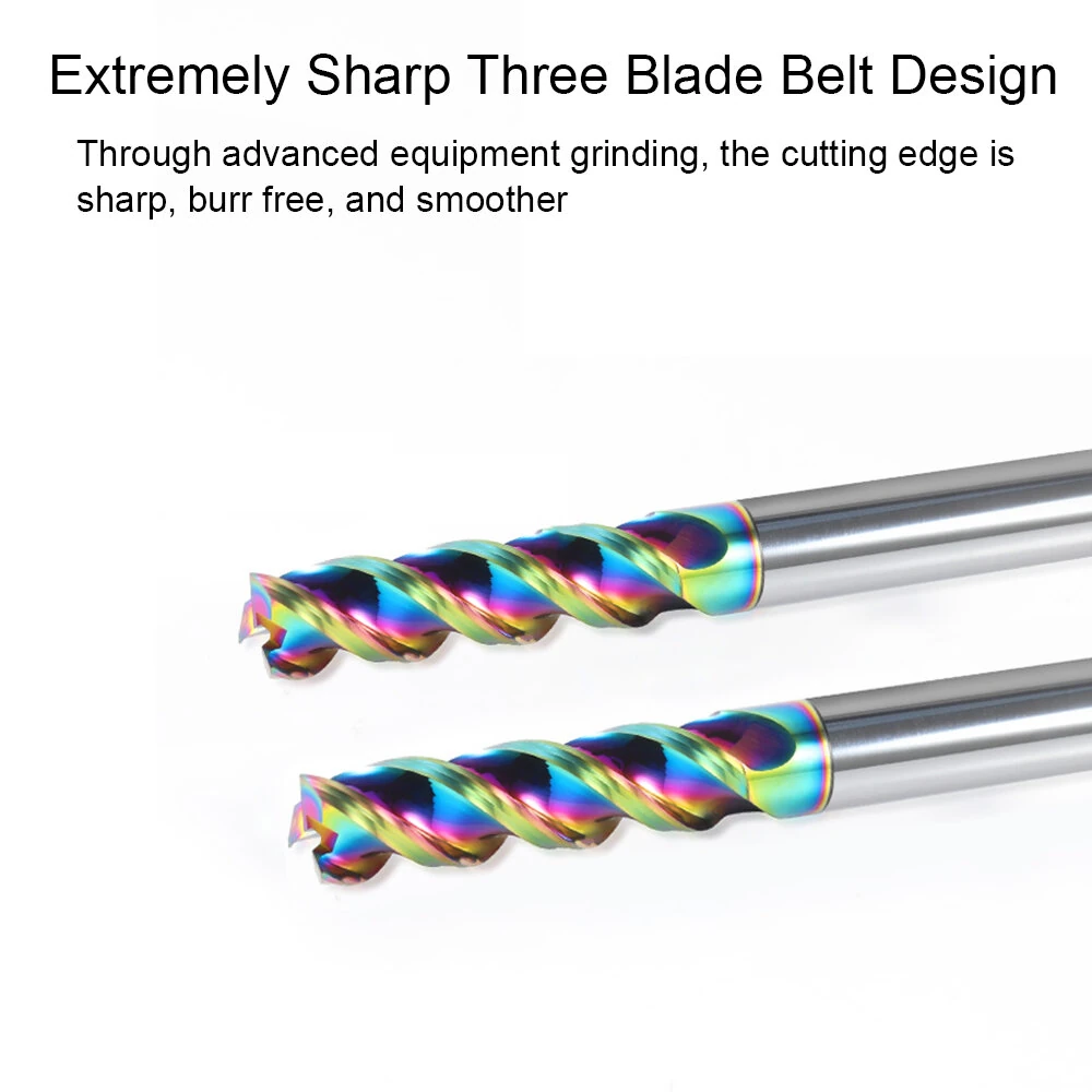 4mm 10mm Shank 3 Flutes Tungsten Carbide CNC Router Bit 4mm/10mm Cutting Diameter 12mm/24mm/30mm Cutting Length Milling Cutter End Mill — view 4