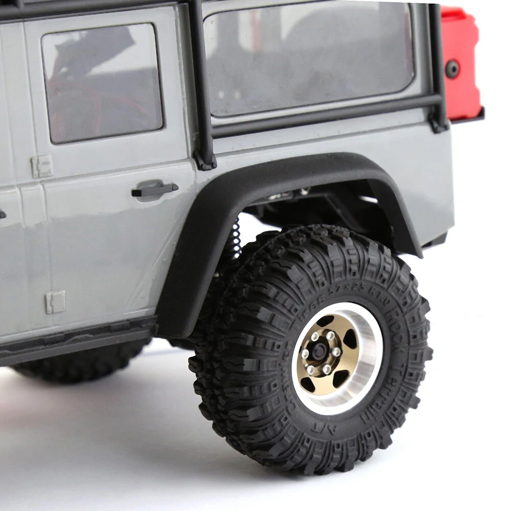4pcs 1.0 inch Climbing Car Aluminum Alloy Hub Wasteland Wheel Tires for 1/18 TRX4M SCX24 FMS FCX18 FCX24 Furitek FX118 RC Car Parts — view 10