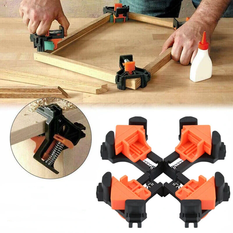 4pcs 90 Degree Corner Clamp Adjustable Right Angle Clamp Woodworking Clip Clamp — Pricio