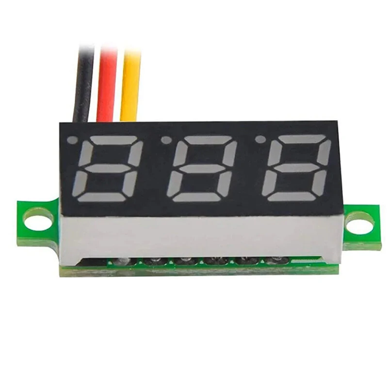 4pcs Digital Mini Digital Voltmeter 0.28Inch Three-Line 0-100V Digital Voltmeter Gauge Tester LED Display Panel Voltmeter — view 2