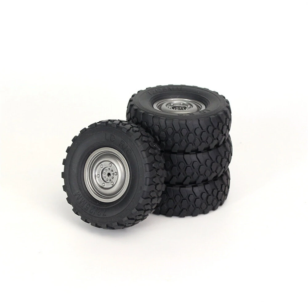4PCS LDRC P06 1201 WPL C34 C44 MN D90 D99 1/12 1/16 RC Car Upgraded Soft Vacuum Tires Wheels Vehicles Models Spare Parts L0001 — LDR\/C