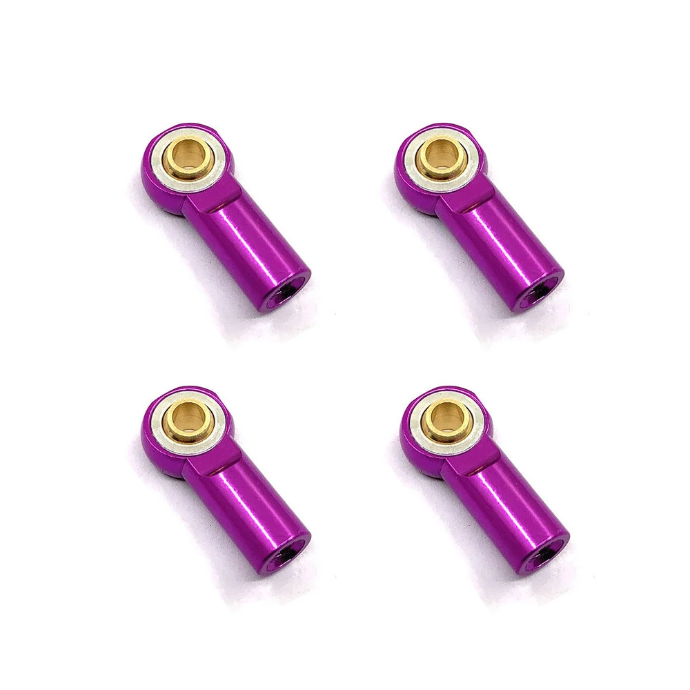 4PCS Metal M3 Aluminum Link Tie Rod End Ball Joint for 1/10 Crawler SCX10 D90 Racing RC Car Parts — view 2