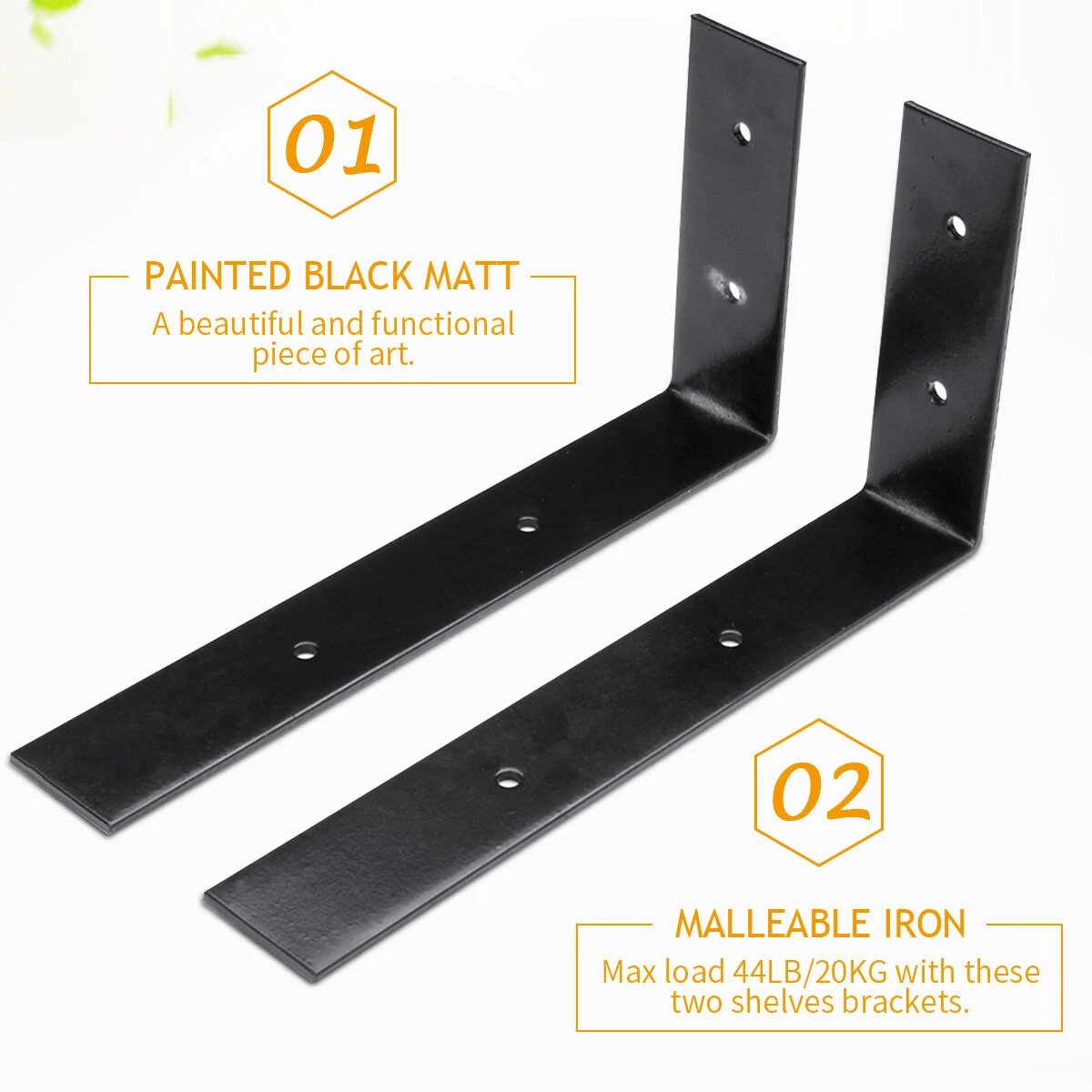 4PCS/ Set Wall Mounted Floating Shelves Holder DIY Storage Shelving Display Bracket — view 4