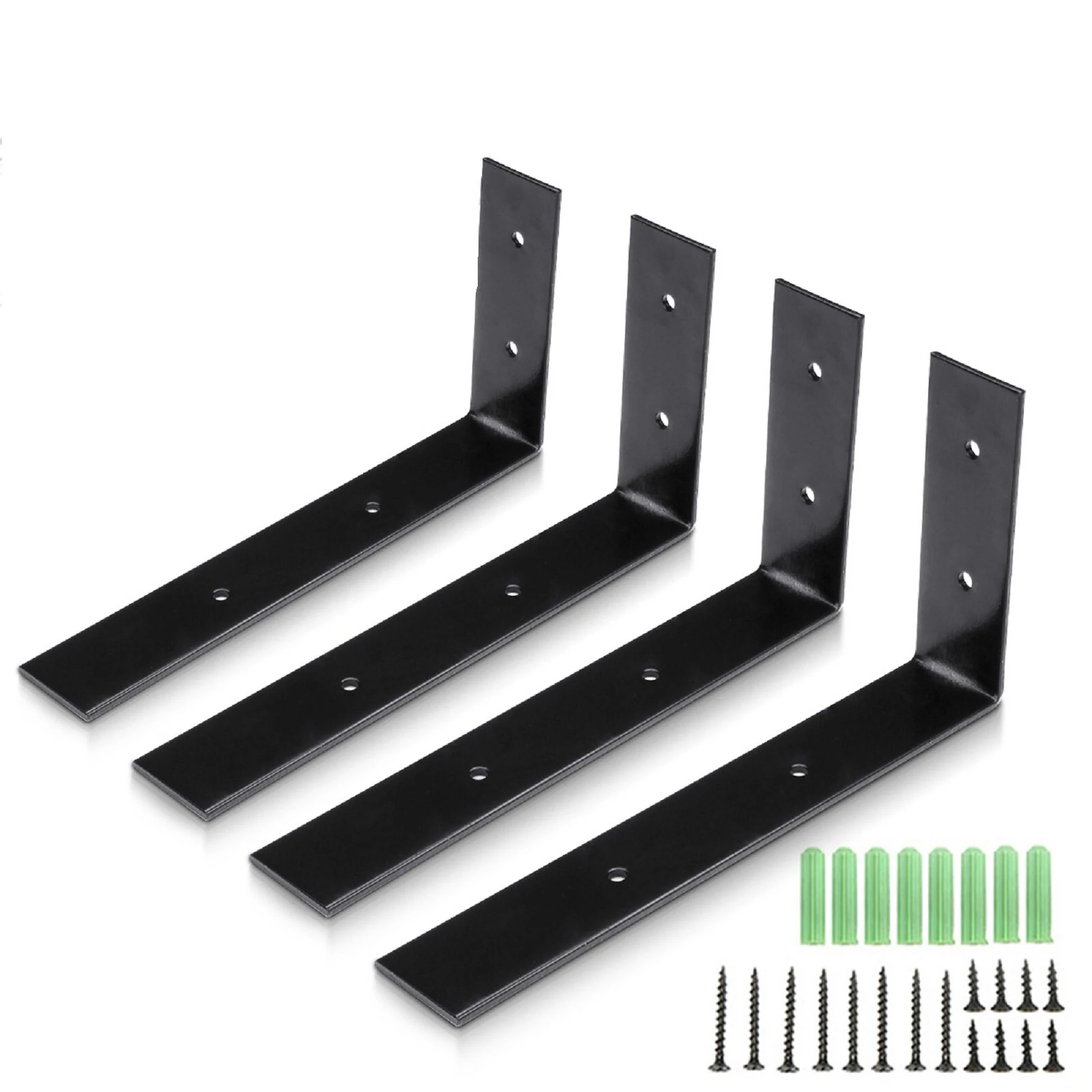 4PCS/ Set Wall Mounted Floating Shelves Holder DIY Storage Shelving Display Bracket — view 6