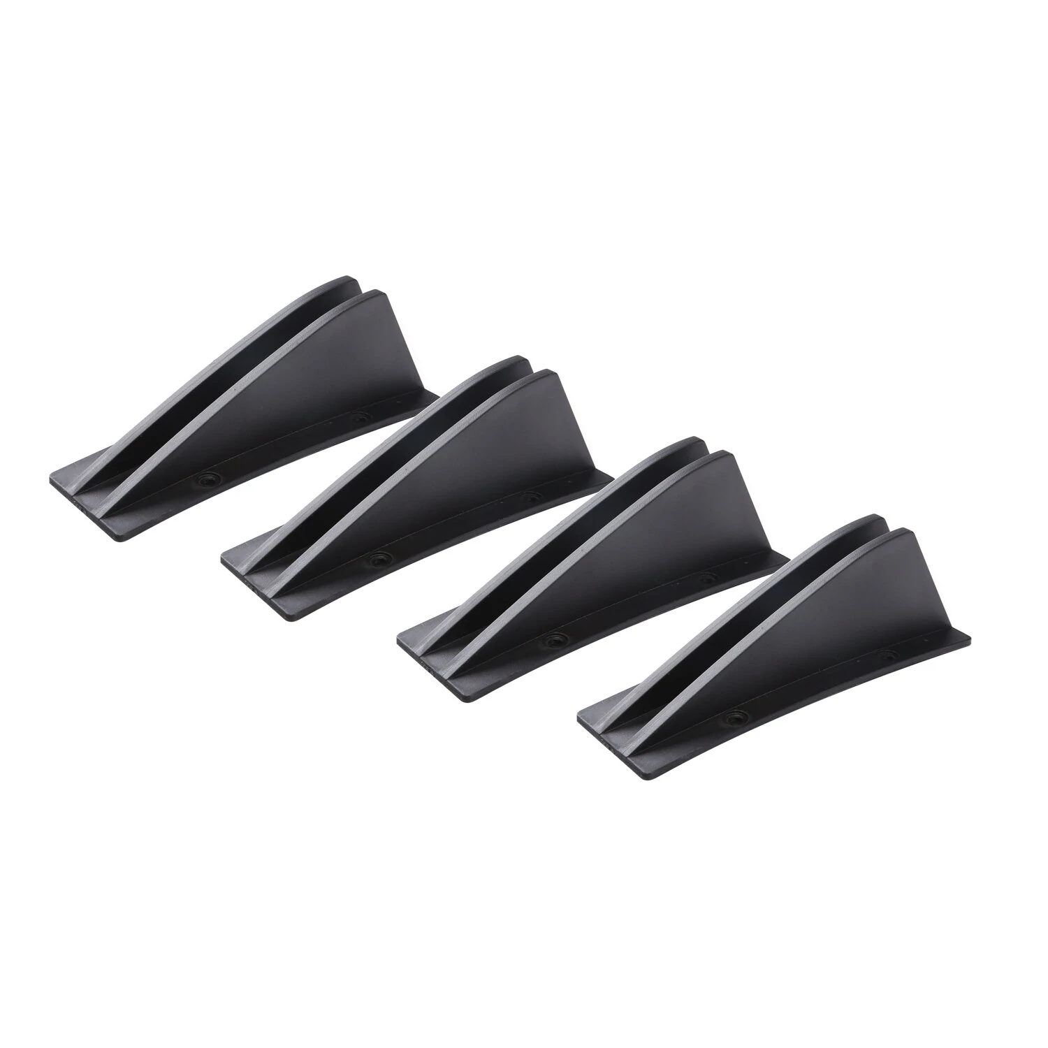 4pcs Universal Lower Rear Body Bumper Diffuser Shark Fin Diffuser Lip Splitter Shark Fins Trim — view 5