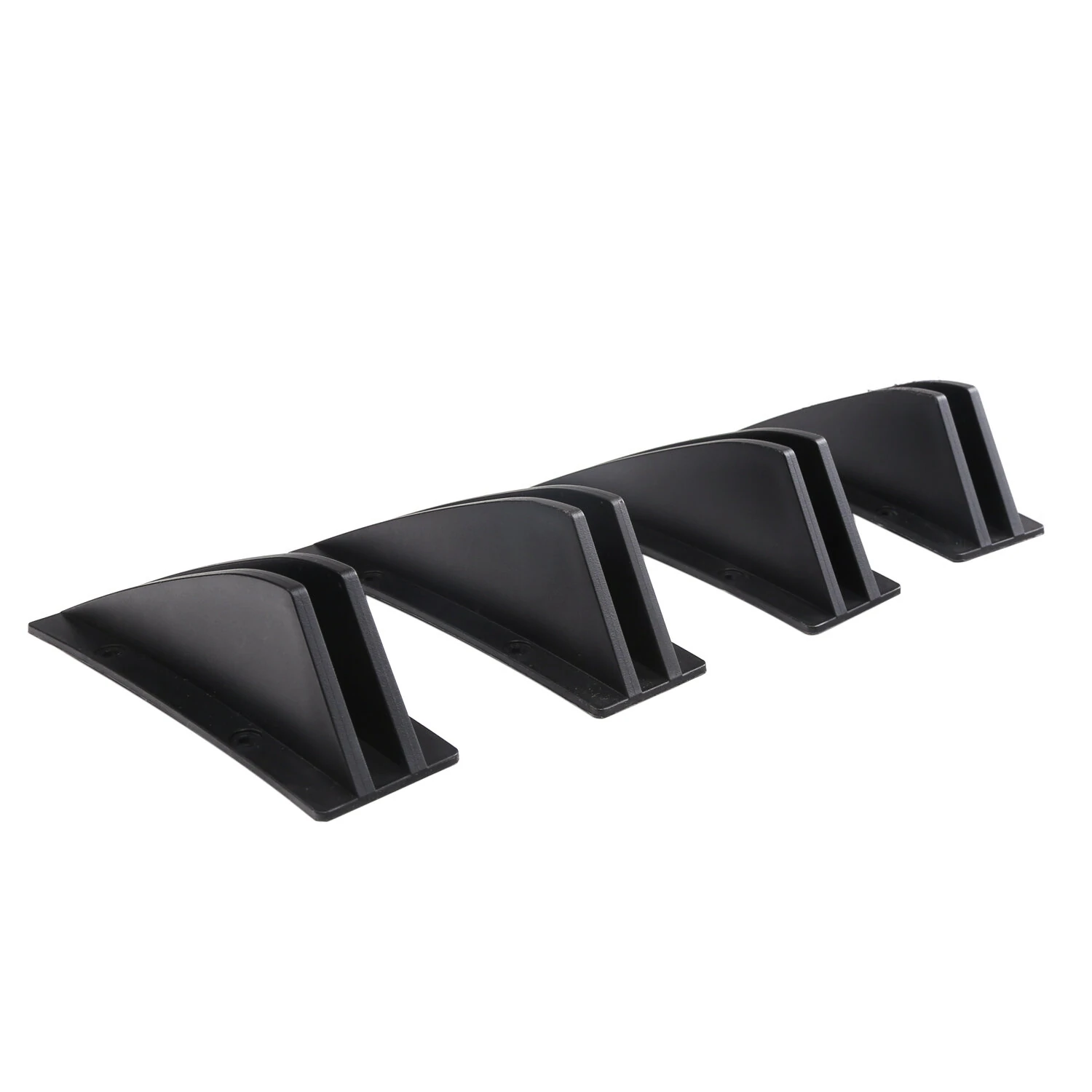 4pcs Universal Lower Rear Body Bumper Diffuser Shark Fin Diffuser Lip Splitter Shark Fins Trim — view 6