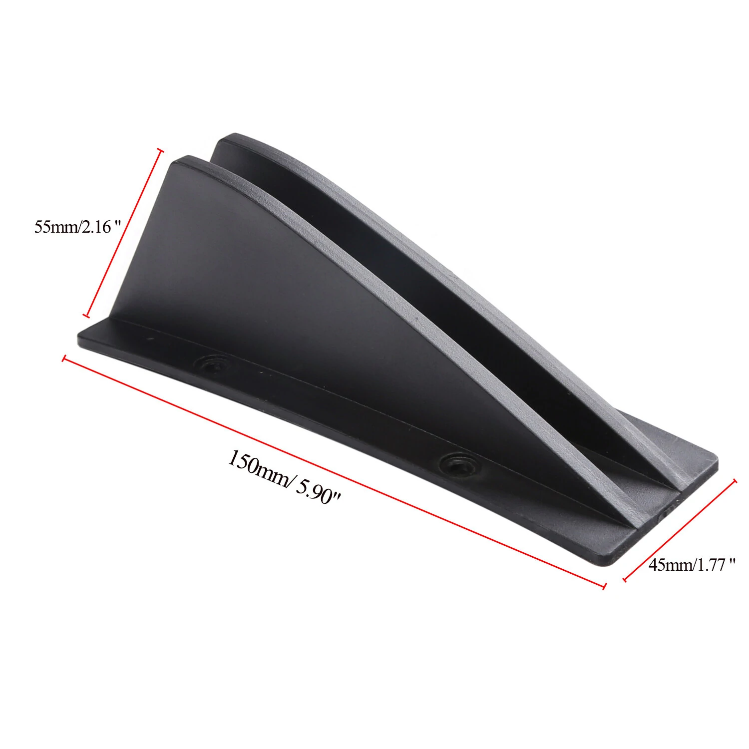 4pcs Universal Lower Rear Body Bumper Diffuser Shark Fin Diffuser Lip Splitter Shark Fins Trim — view 8