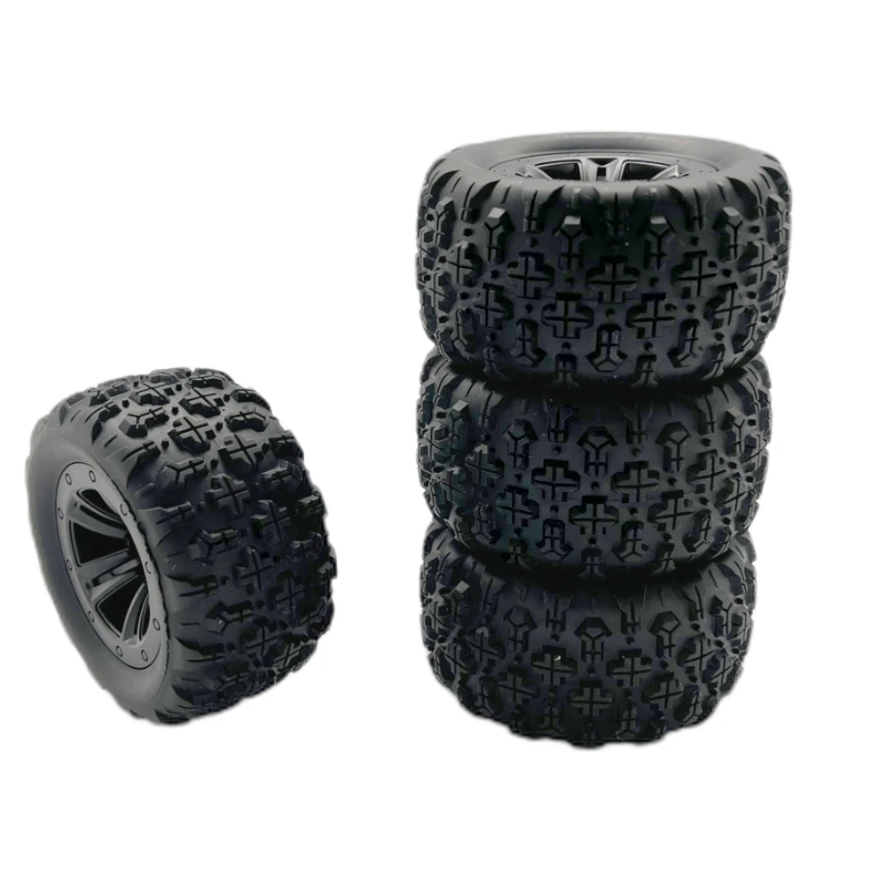 4PCS Upgraded Tires Wheels for Wltoys 144010 MJX 16208 16209 16210 SCY MNRC MN128 1/12 1/14 1/16 Monster Truck RC Cars Vehicles Models Spare Parts — view 4