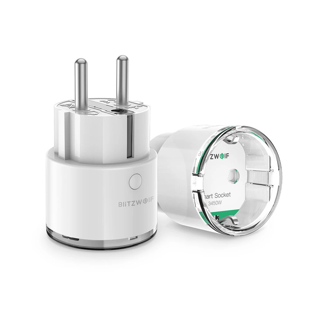 [4PCS]BlitzWolf® BW-SHP6 Pro 15A 3450W WiFi Smart Plug Wireless Power Socket Outlet Energy Monitoring No Hub Required App Remote Control Voice Control Works With Amazon Alexa and Google Assistant — view 2