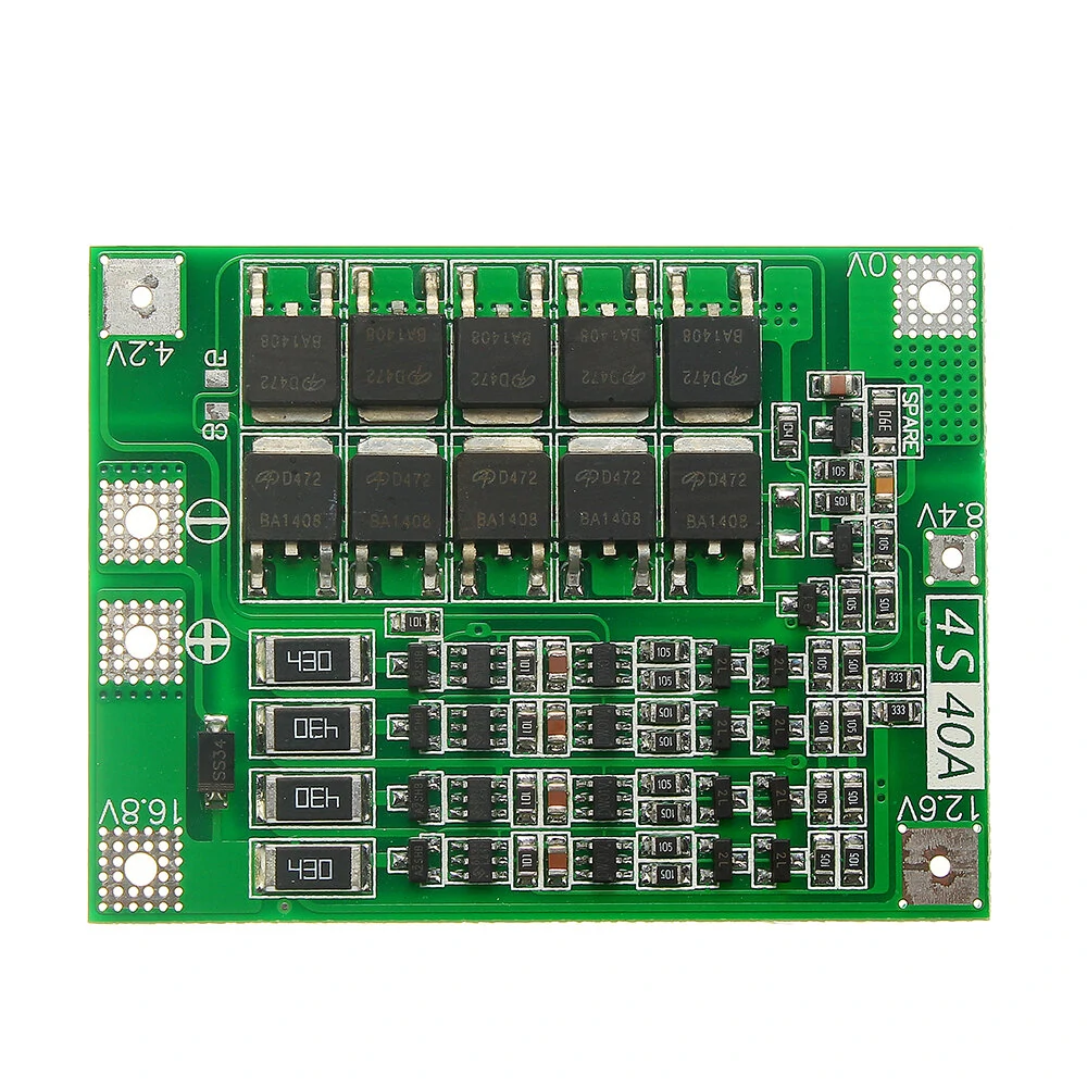 4S 40A Li-ion Lithium Battery 18650 Charger PCB BMS Protection Board with Balance For Drill Motor 14.8V 16.8V Lipo Cell Module — Pricio