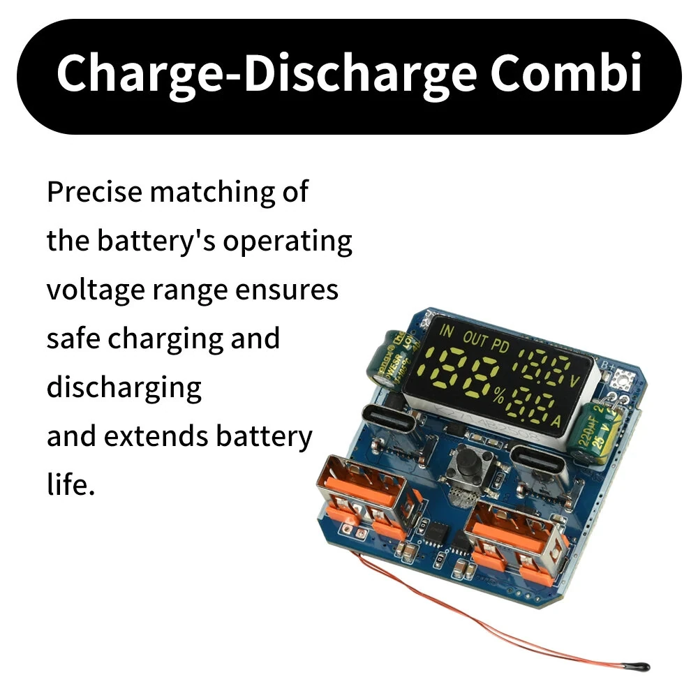 4S PD 100W 20V 5A Bidirectional Lithium Battery High Power Output Fast Charging Module Charge/Discharge Integrated Buck-Boost Module — view 5