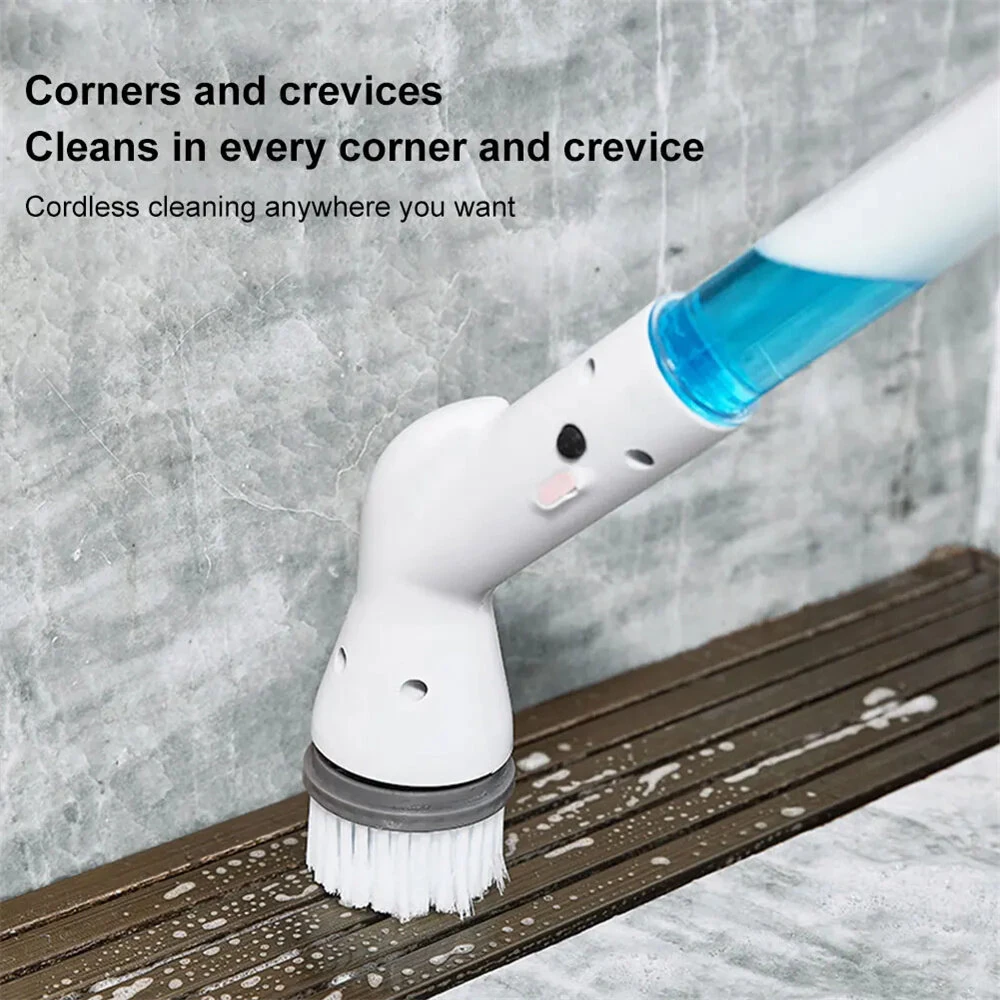 5-in-1 Multifunctional Electric Cleaning Brush Wireless Rotating Mop Up to 180 mins Cleaning for Kitchen Bathroom — view 5