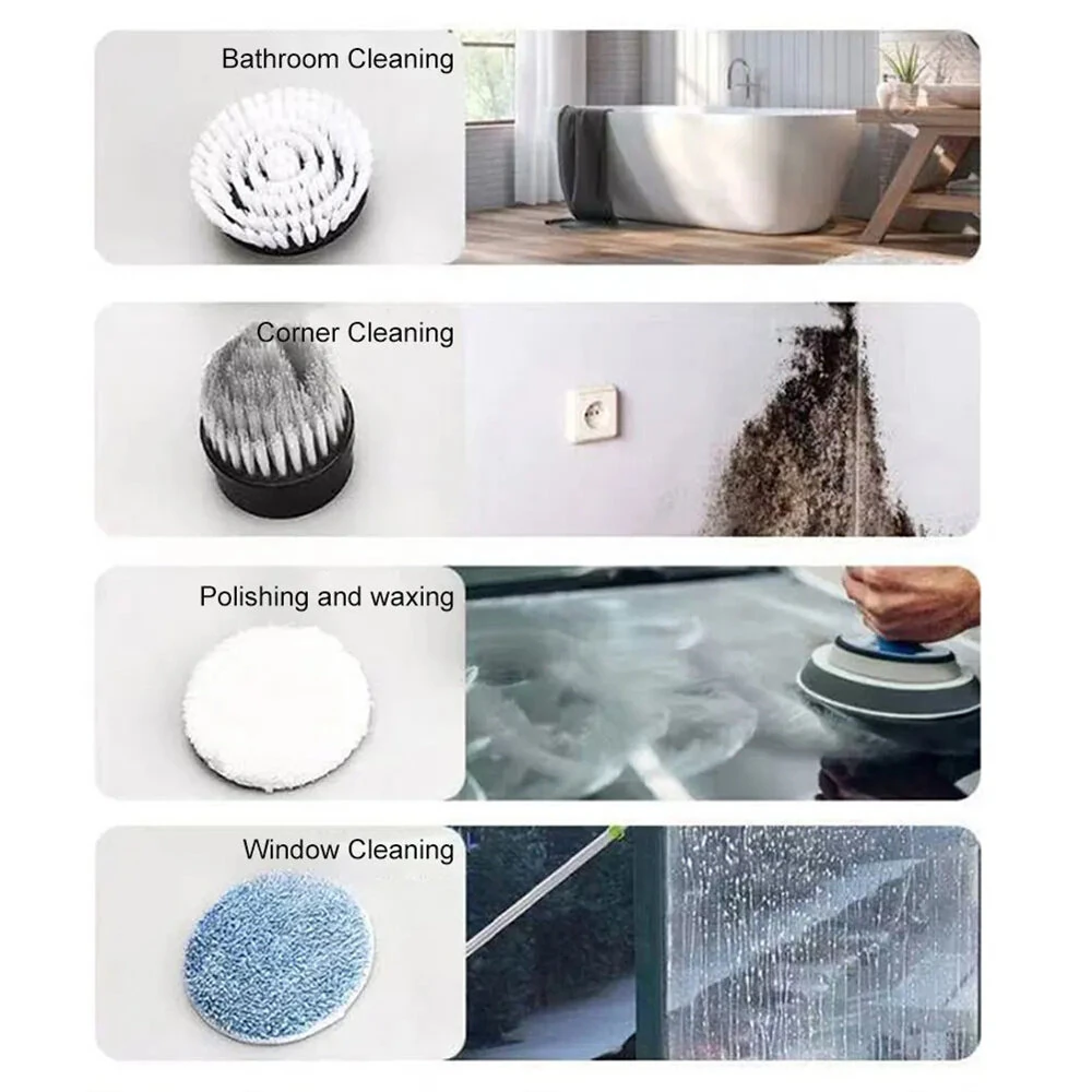 5-in-1 Multifunctional Electric Cleaning Brush Wireless Rotating Mop Up to 180 mins Cleaning for Kitchen Bathroom — view 9