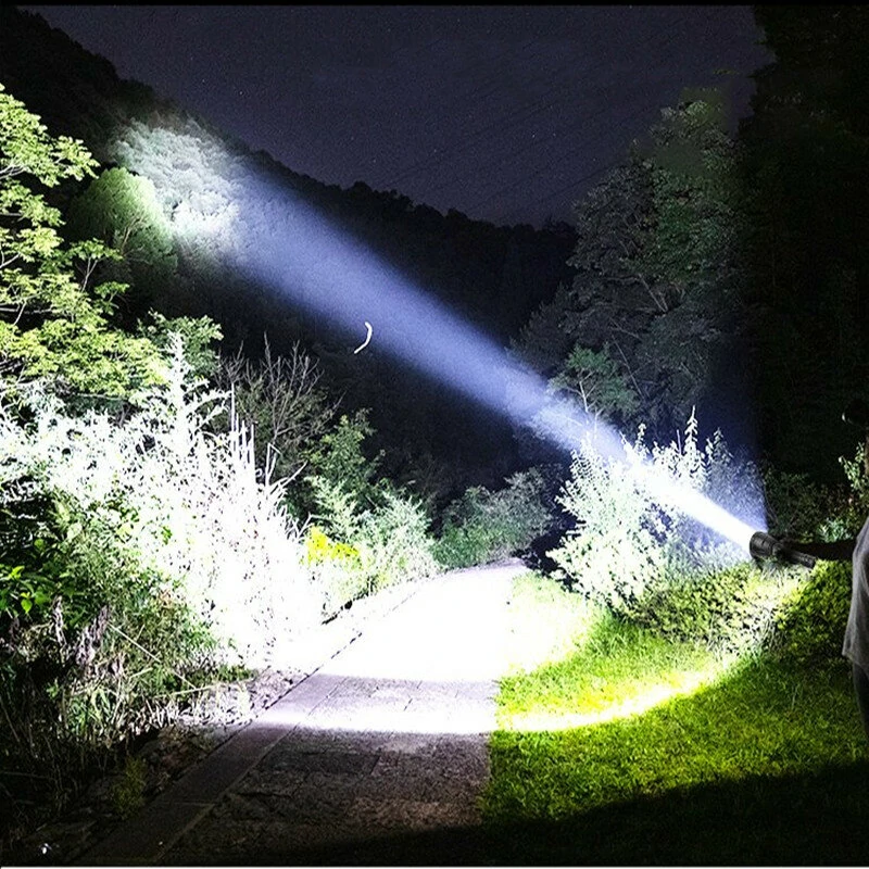 5 Model 3000LM Large Light Cup Fixed Focus Strong Light Flashlight With Output Electronic Display Outdoor Flashlight — view 8
