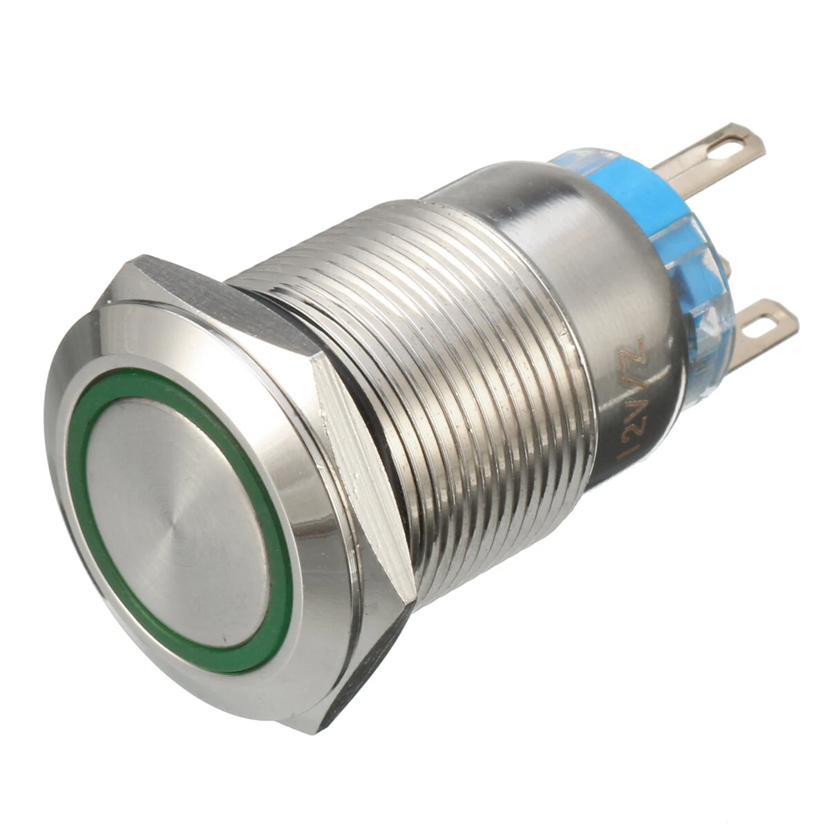 5 Pin 19mm LED Light Illuminated Push Button Latching Switch SPDT Waterproof — view 3