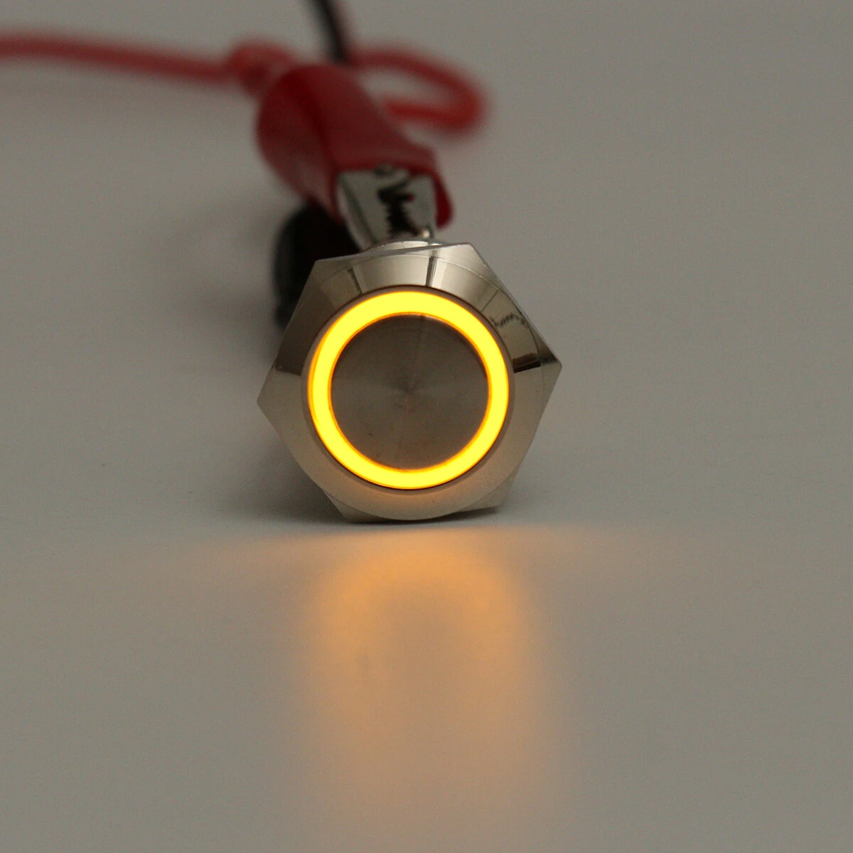5 Pin 19mm LED Light Illuminated Push Button Latching Switch SPDT Waterproof — view 9