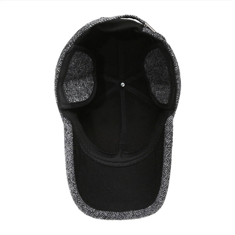 50-60cm Adjustable Men Baseball Cap with Ear Protection Spring Autumn Comfy Men's Cap for Outdoor Daily Travel Sports — view 6