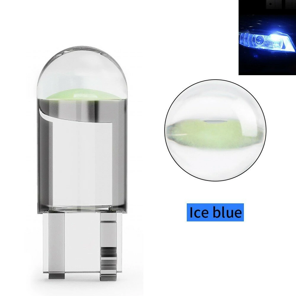 50 X T10 Car Width Light Bulbs Crystal Transparent Integrated LED Small Car Lights Cob High Brightness License Plate Lights Reading Lights — view 5