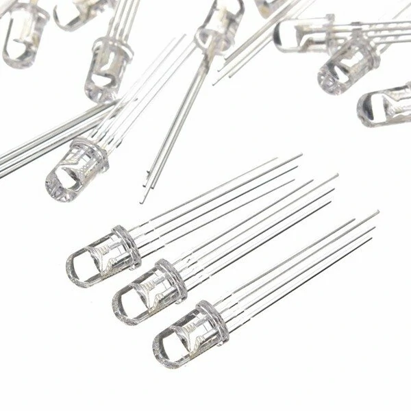 50pcs LED RGB Common Cathode 4-Pin F5 5MM Diode — view 8
