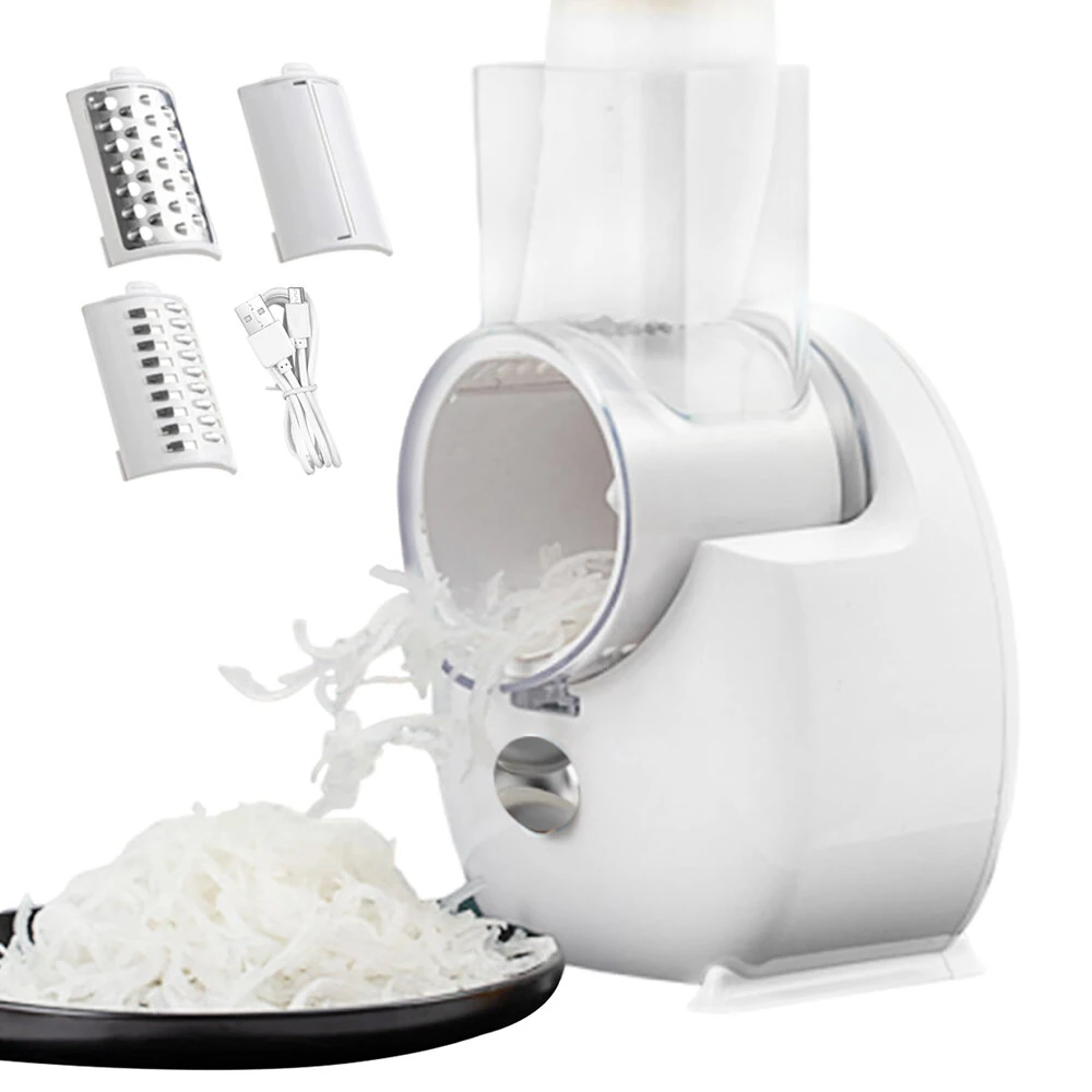 50W Multifunctional Vegetable Cutter Kitchen Drum Electric Vegetable Cutter Vegetable Slicer Potato Grater Electric Cheese Grater — view 3