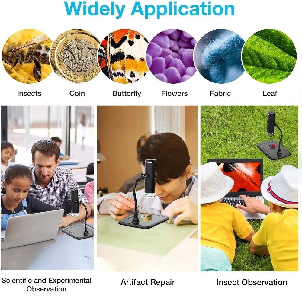 50X-1000X Wireless Digital Microscope Handheld USB HD Inspection Camera with Flexible Stand for Phone PC — view 6
