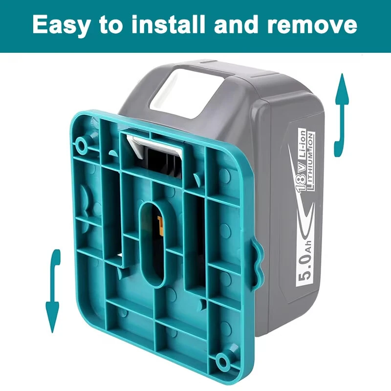5/10 Pack Battery Storage Rack for 14.4V 18V Li-ion Battery Tools Machine Holder Storage Rack Wall Mount Bracket Fixing — view 4