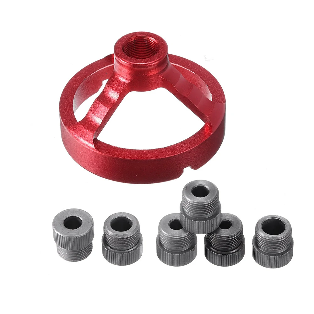 5/6/7/8/9/10mm Drill Guide Vertical Drilling Fixture Aluminum Alloy Straight Corner Round V Drill Punch Locator Woodworking Tool — Drillpro