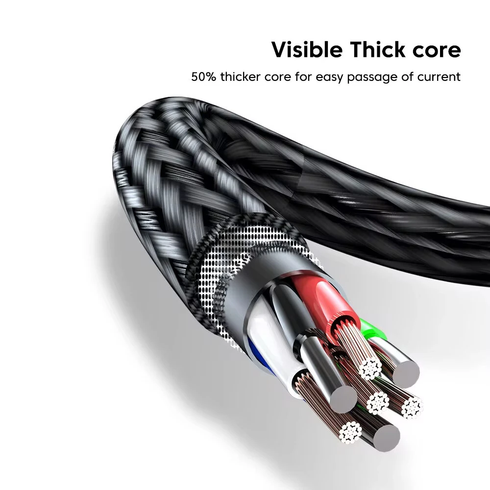 5A 120W USB-A to Type-C/iP/Micro USB Cable Fast Charging Data Transmission Copper Core Line 1.2M/2M Long for iPhone 15 14 13 Pro for Huawei Nova Flip for Xiaomi Civi 4 Pro — view 6