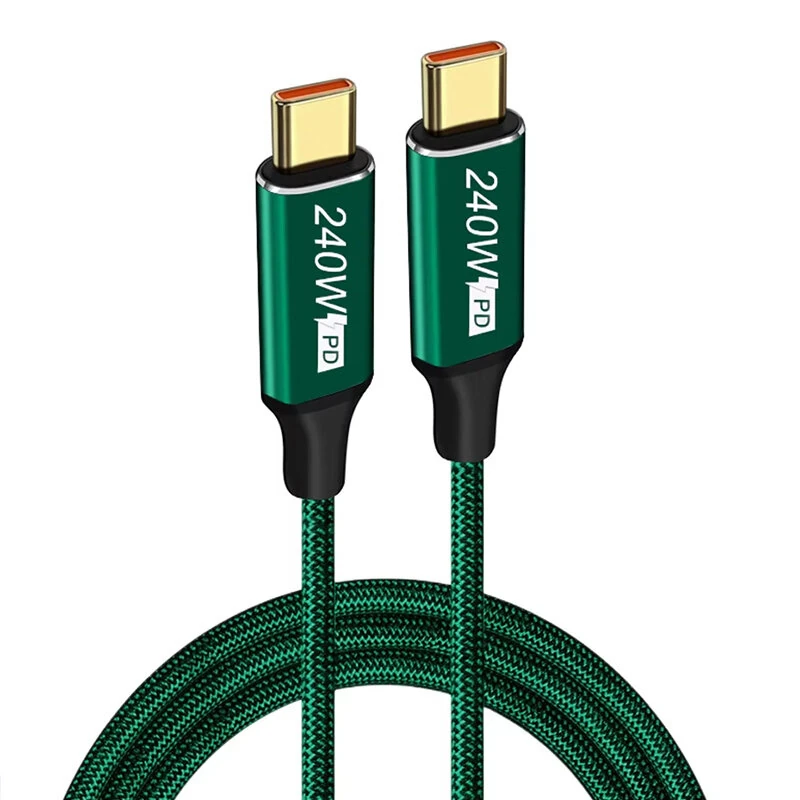 5A 240W USB-C to USB-C Cable PD QC3.0 Fast Charging Data Transmission Tinned Copper Core Line 1M/2M Long for iPhone 16 16 Pro 15 Pro Max for Huawei Pura X for Xiaomi 15pro for Samsung Galaxy S25 Ultra — view 3