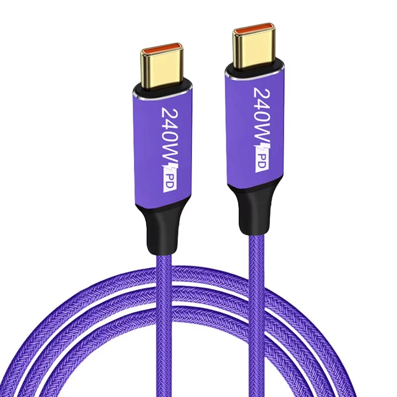 5A 240W USB-C to USB-C Cable PD QC3.0 Fast Charging Data Transmission Tinned Copper Core Line 1M/2M Long for iPhone 16 16 Pro 15 Pro Max for Huawei Pura X for Xiaomi 15pro for Samsung Galaxy S25 Ultra — view 4
