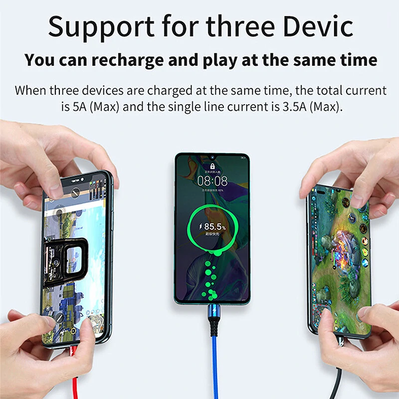 5A USB-A to iP/Type-C/Micro USB Cable Support Huawei Super Fast Charge VOOC&Dual Engine Flash Charge Fast Charging Data Transmission Copper Core 1.2M Long for Huawei Mate50 for iPhone 13 14 14 Pro 14 Pro Max for Xiaomi 13pro for Samsung Galaxy S23 — view 4