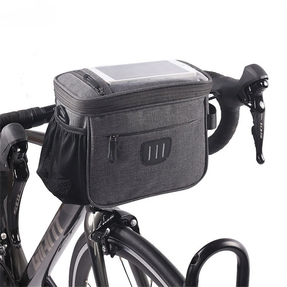 5L Bicycle Handlebar Bag Large Capacity Waterproof Phone Case Holder 6.7 Inches Touchscreen Cycling Package for MTB Road Bike — Pricio