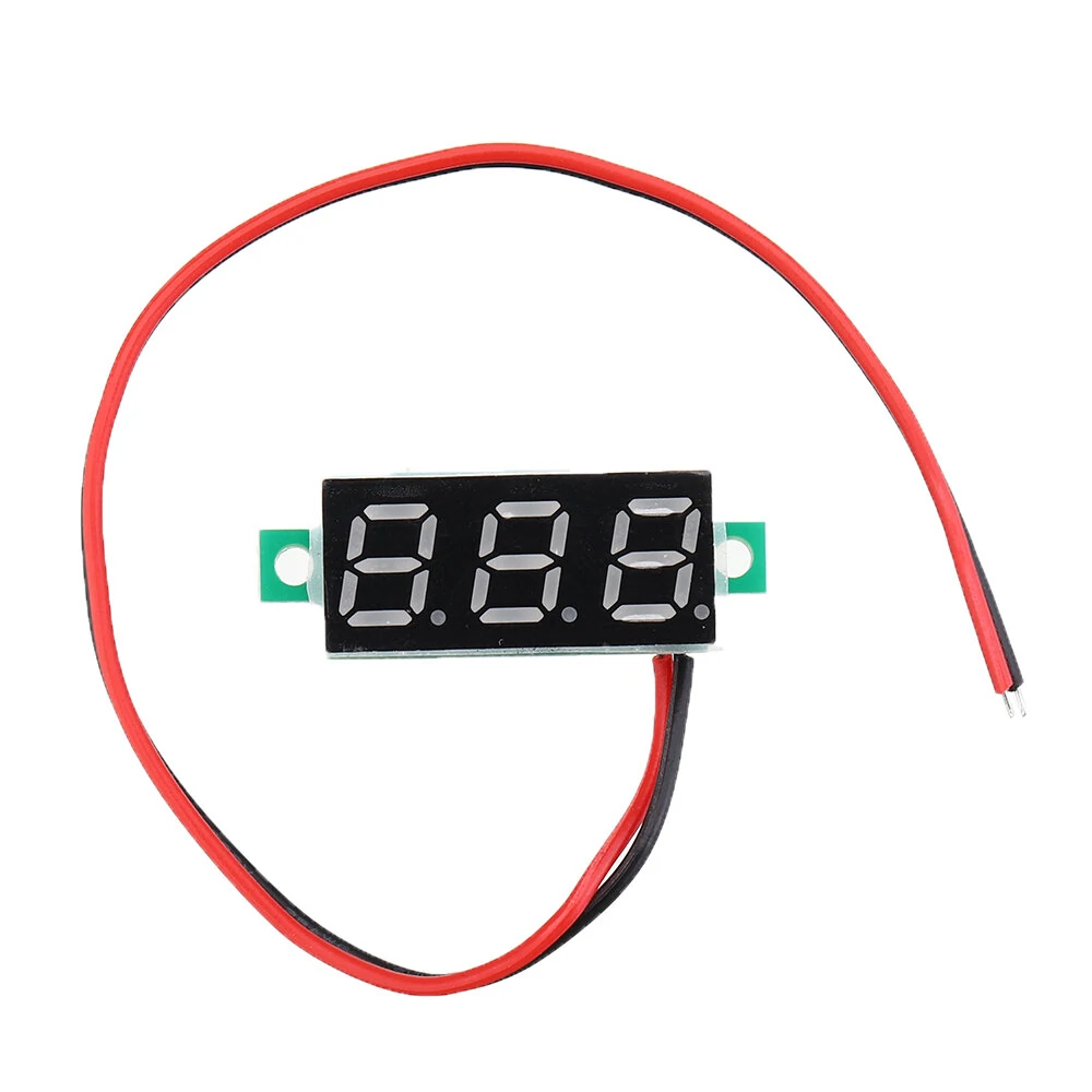 5pcs 0.28 Inch Two-wire 2.5-30V Digital Red Display DC Voltmeter Adjustable Voltage Meter — view 5