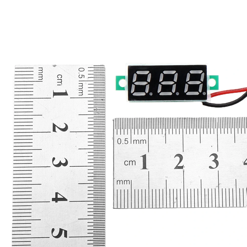 5pcs 0.28 Inch Two-wire 2.5-30V Digital Red Display DC Voltmeter Adjustable Voltage Meter — view 8