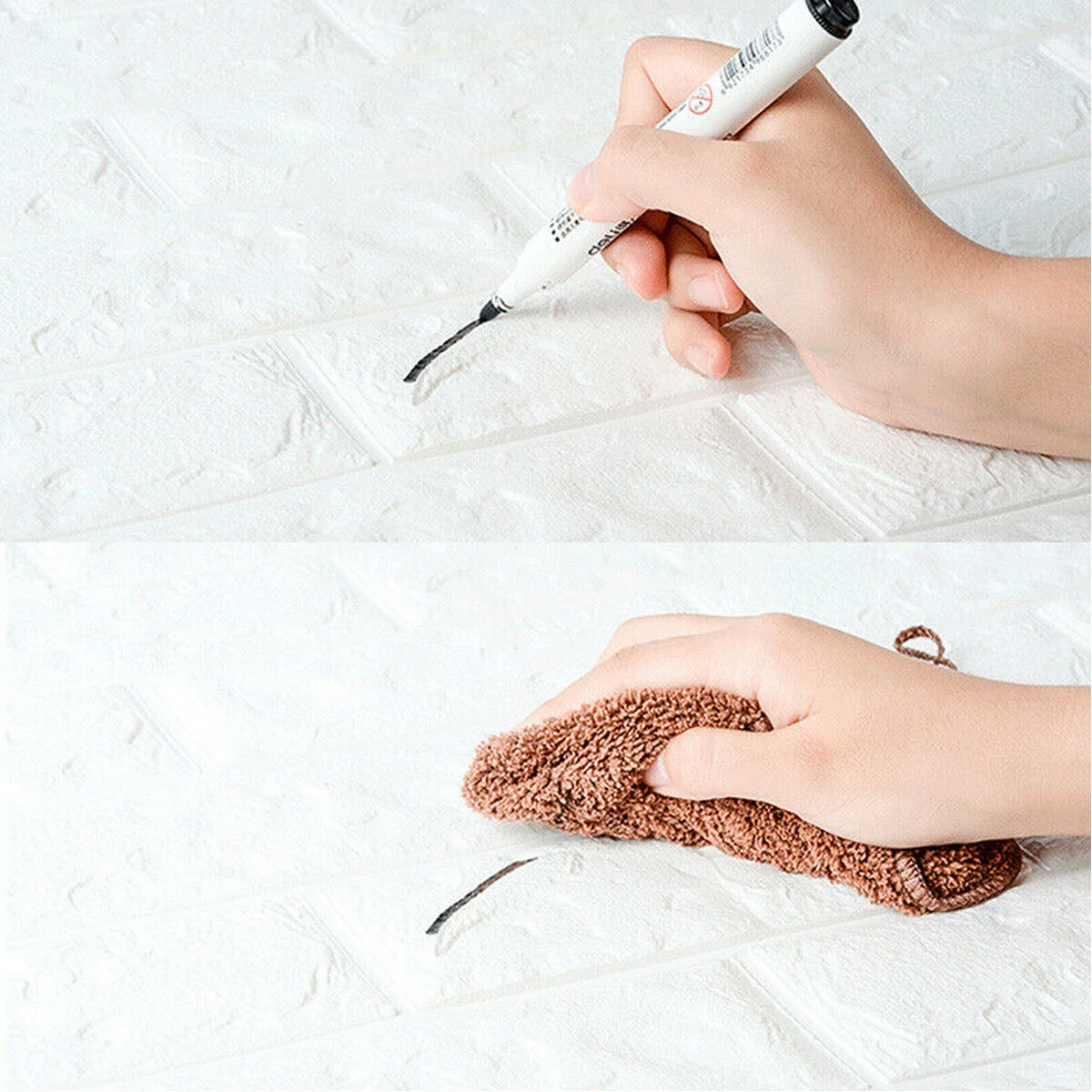 5Pcs 3D Soft Tile Brick Wall Sticker Self-adhesive Waterproof Foam Panel 38*35cm — view 8