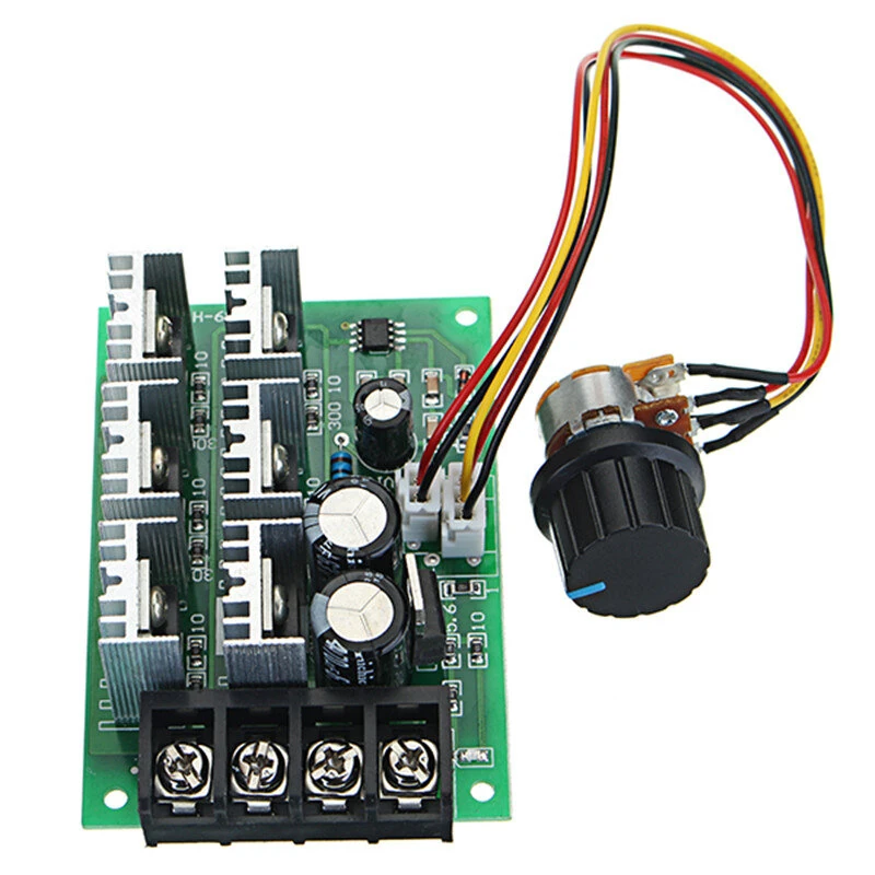 5Pcs DC 9-55V 40A 2000W PWM DC Motor Pump Speed Regulator High Power Speed Controller 9V 12V 24V 36V 48V — view 2