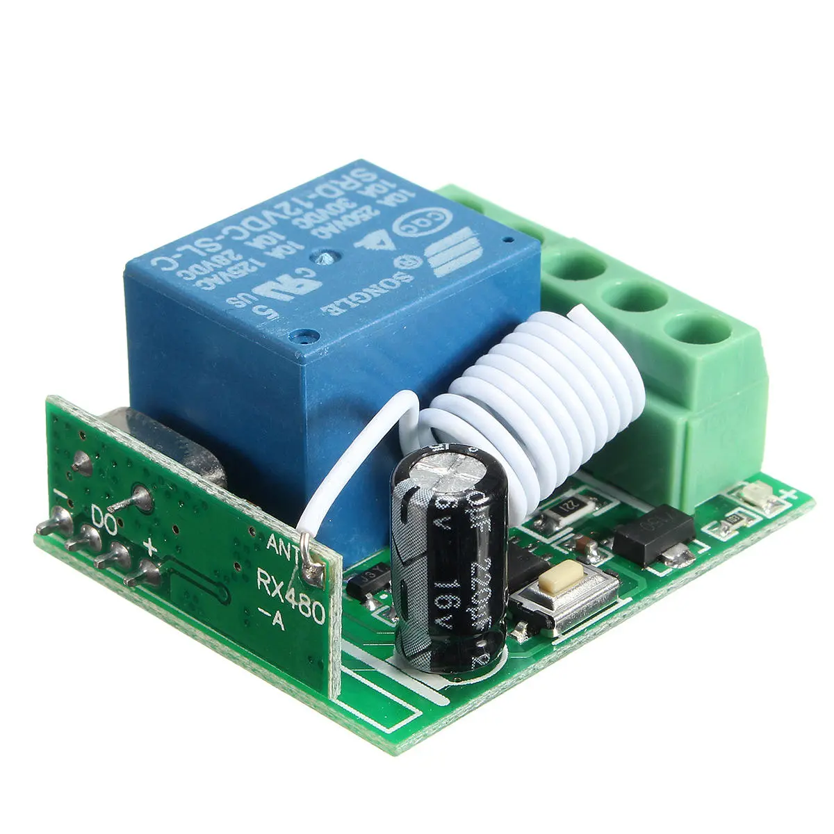 5Pcs DC12V 10A 1CH 433MHz Wireless Relay RF Remote Control Switch Receiver — view 5