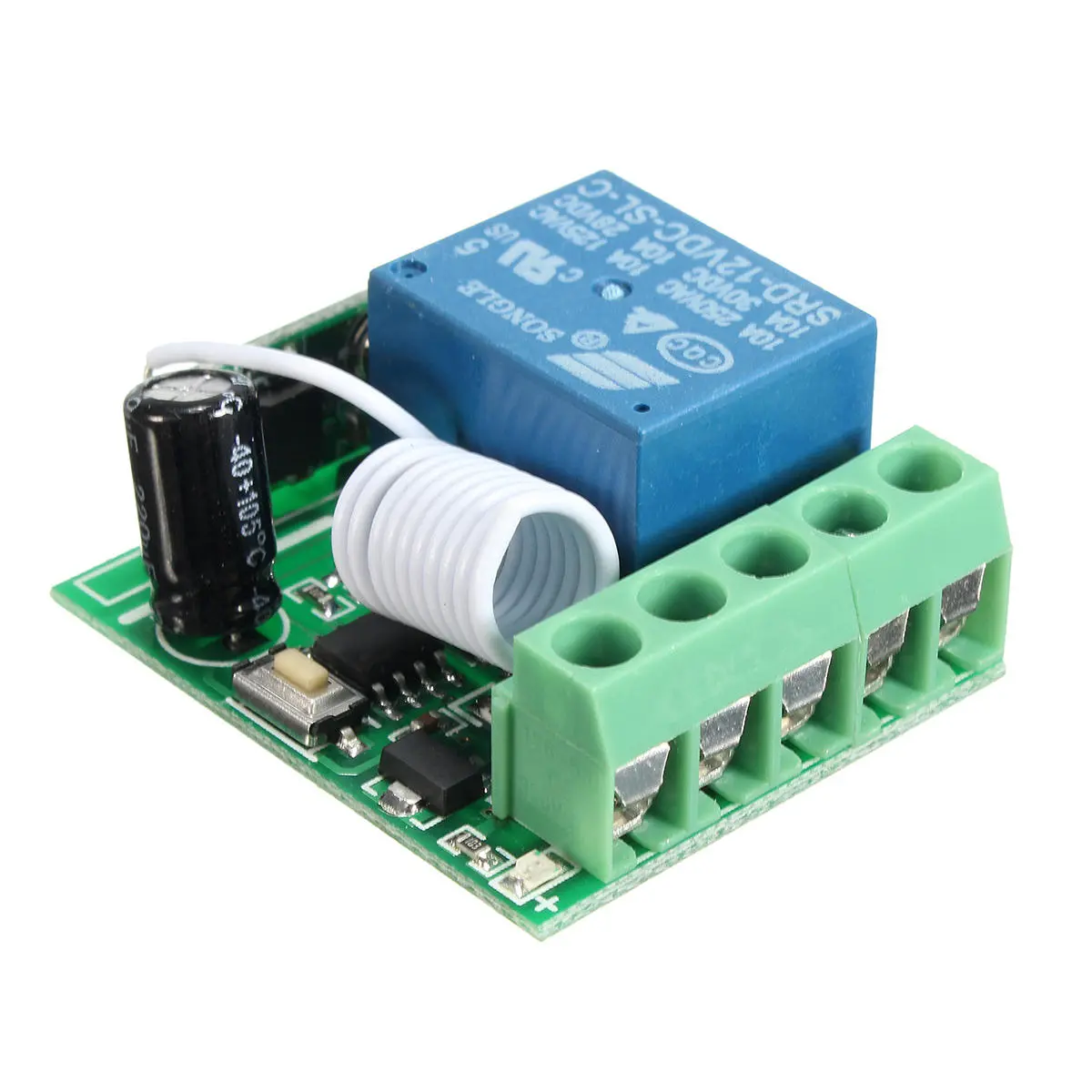 5Pcs DC12V 10A 1CH 433MHz Wireless Relay RF Remote Control Switch Receiver — view 6